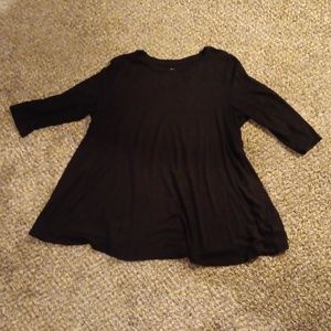 JESSICA LONDON Black 2/3 Sleeve Shirt Size 18/20